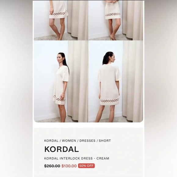 Kordal Interlock Mini Sweater Dress Black 100% Alpaca Wool Sustainable Luxury - Picture 11 of 13